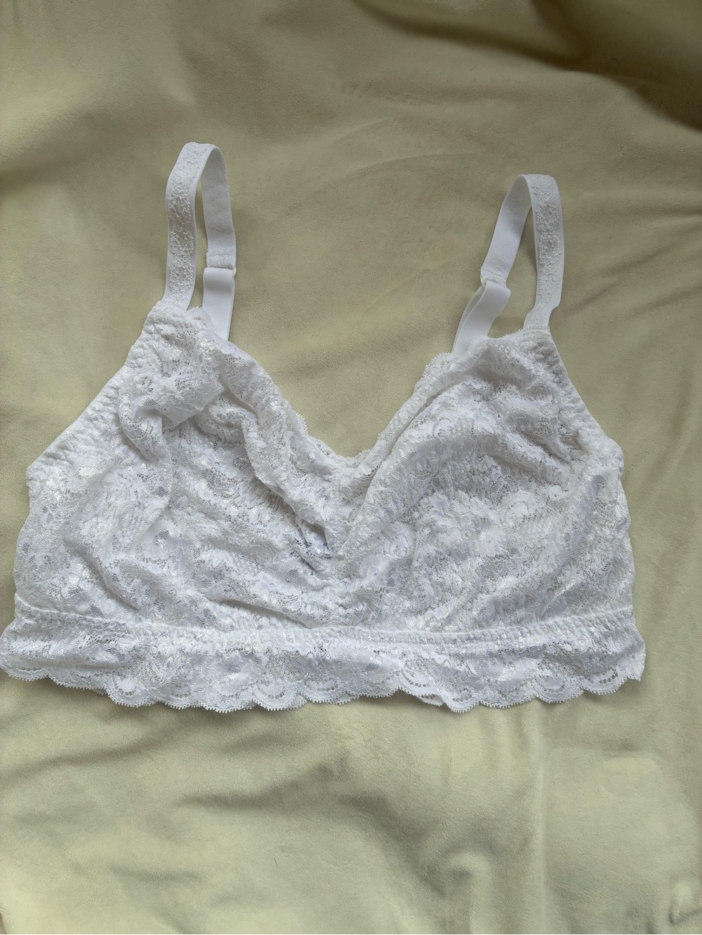 Cosabella Never Say Never White Lace Bralette Bra 2X Made in Italy